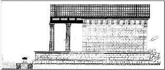 Ricostruzione prosp. laterale Tempio